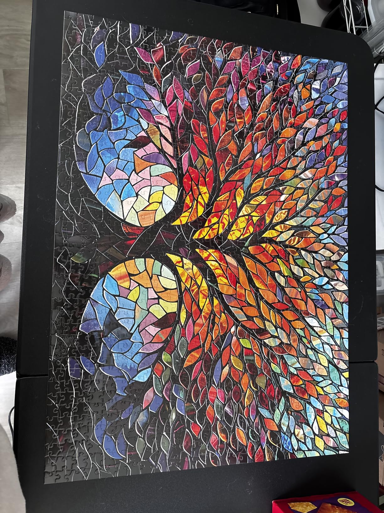 PICKFORU Stained Glass Puzzle Tree of Life Puzzles for Adults 1000 Pieces, Impossible Hard Difficult Challenging Puzzles for Adults, Colorful Mosaic Tree of Life Jigsaw Puzzle 1000 Pieces customer photo 2