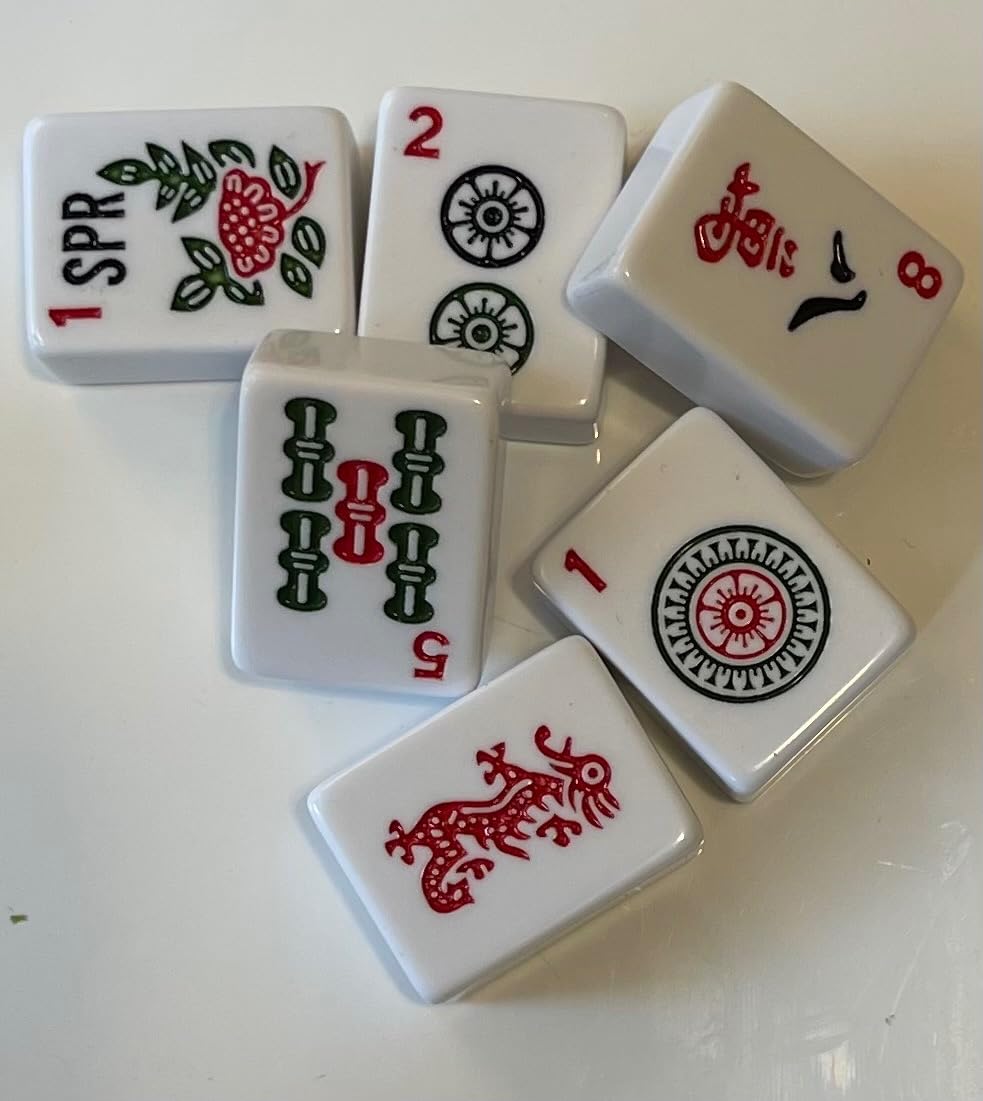 Jongyance American Mahjong Set with Blue Carrying Bag, 166 White Tiles, 4 All-in-One Rack/Pushers customer photo 1