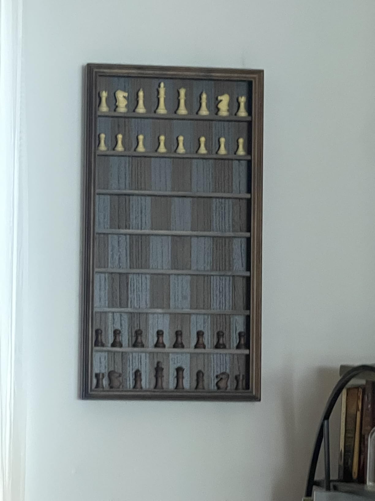Wall Mount Chess Board Game Wooden Giant Chess Game Set Vertical Hanging Display Case Family Play Game Art Decor for Home customer photo 2