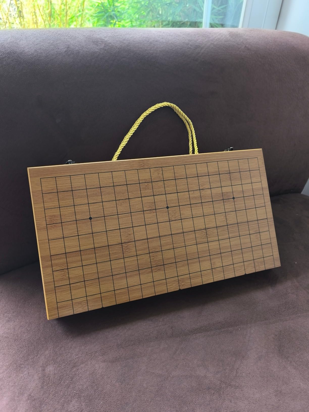 19 x19 Folding Go Game Set Board with Bamboo Bowls and Imitation Jade Go Pieces customer photo 2