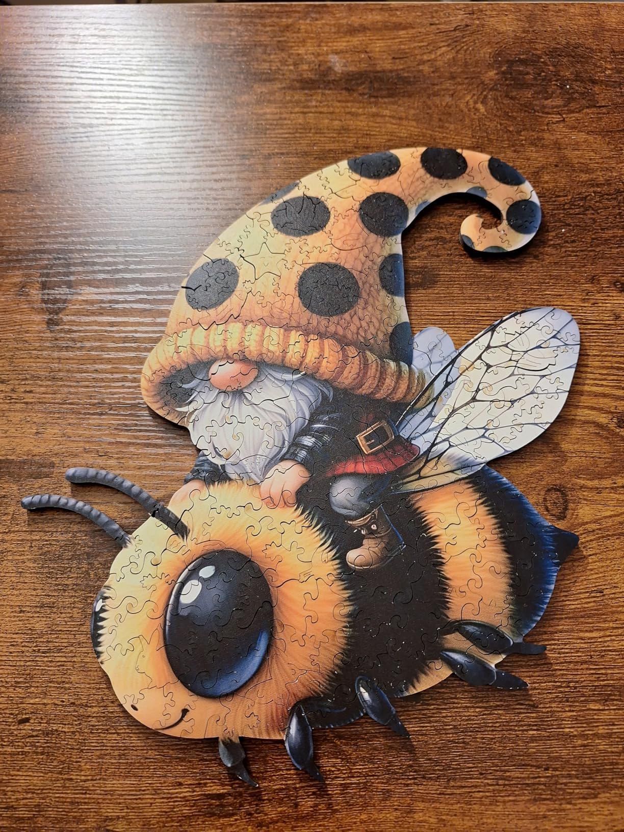 Wooden Jigsaw Puzzles, Gnome Wooden Puzzles for Adults with Unique Shape, Medium 10.3