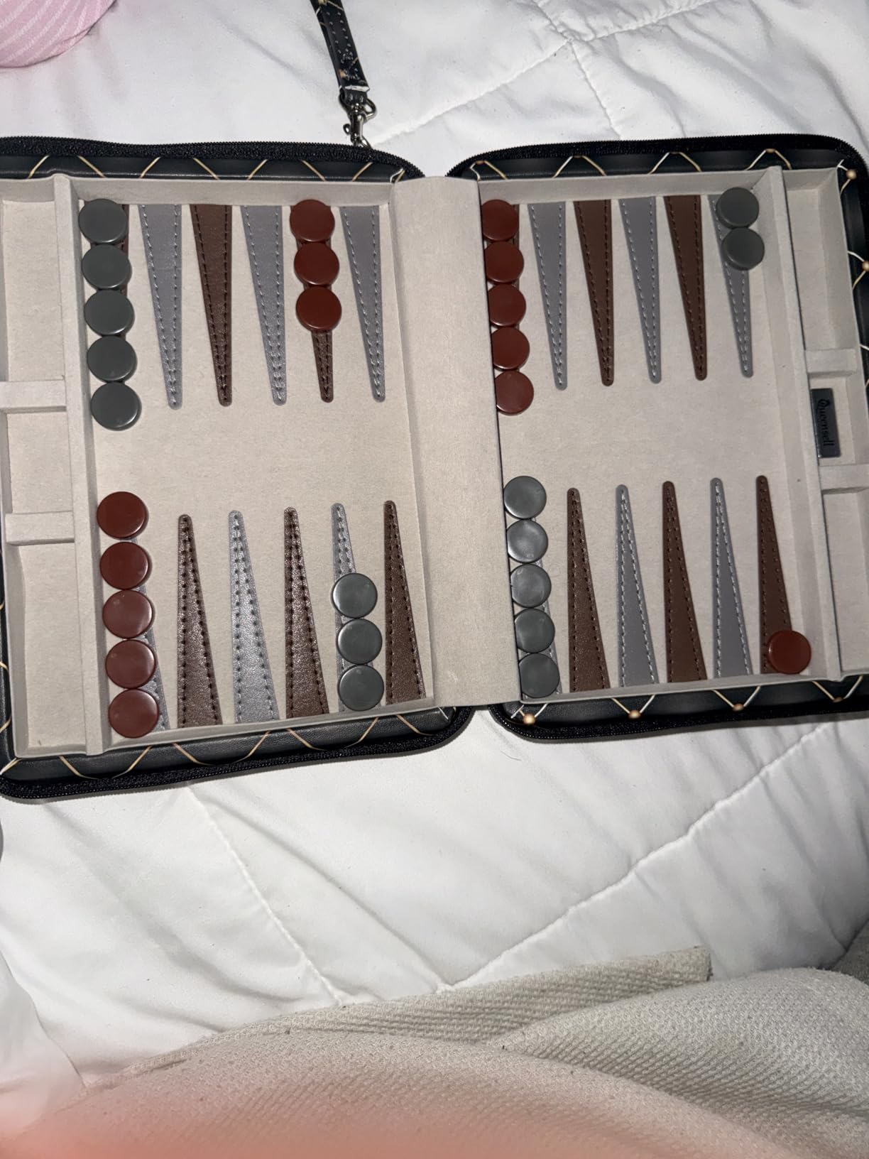 Magnetic Travel Backgammon Sets for Adults - Quality PU Leather Backgammon Board Game for Adults and Kids - 14
