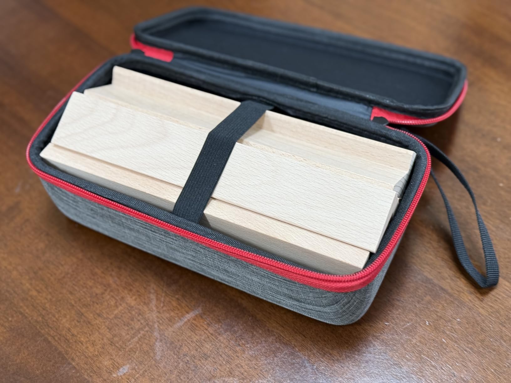 KAILE Jumbo Double 6 Domino Set with Portable Case & 4 Wooden Racks | 28 Large Tiles for Adults & Families | Travel & Board Games for 2-4 Players customer photo 2