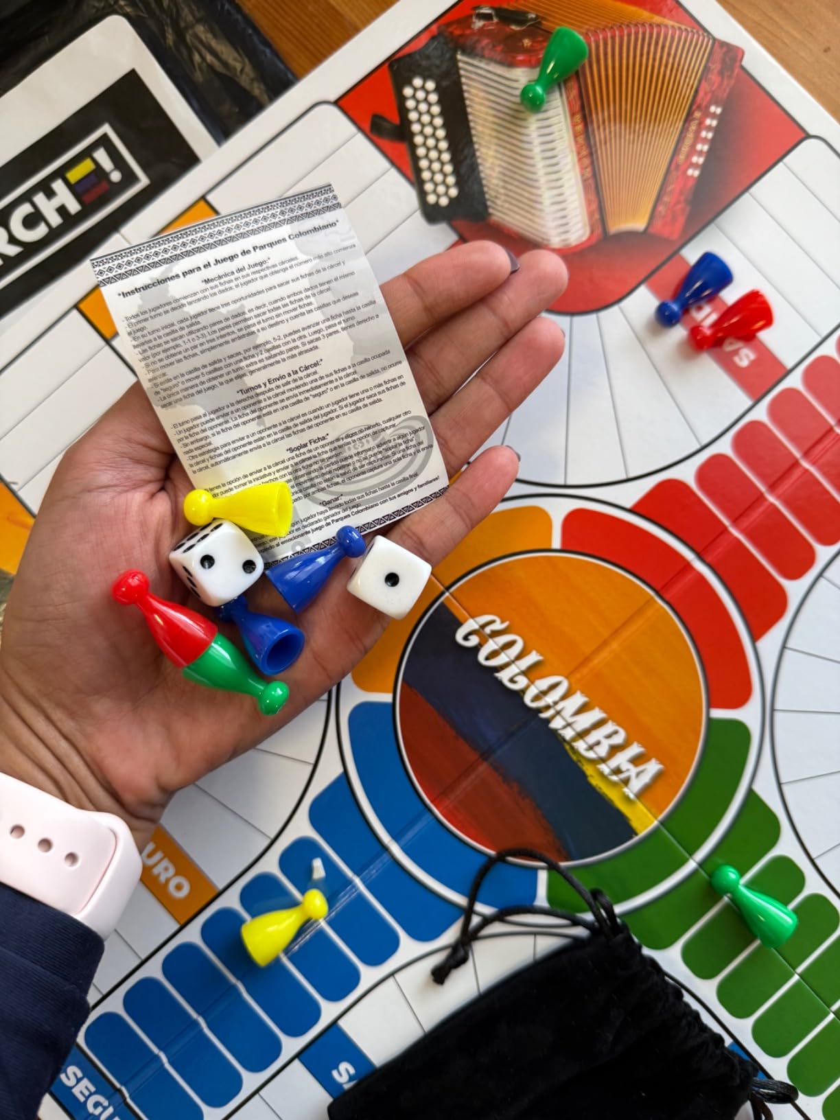 PARQUES Colombiano para 2 a 4 Jugadores Colombian Parques Board Game, Parcheesi Board Game, Juegos De Mesa para Adultos, Productos Colombianos, Colombia customer photo 2