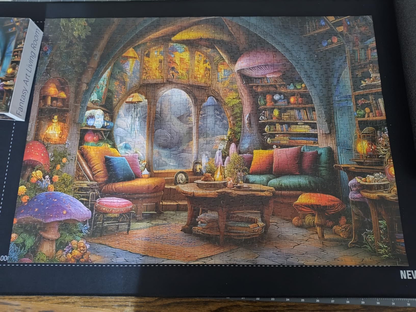 MINIWAN 1000 Piece Jigsaw Puzzles for Adults & Seniors - 3D Quilled Paper Art Flower Puzzle, 27.5x19.7 Adult Puzzle with Letters on Back & Reference Poster, Hard Color Challenge for Stress Relief customer photo 1