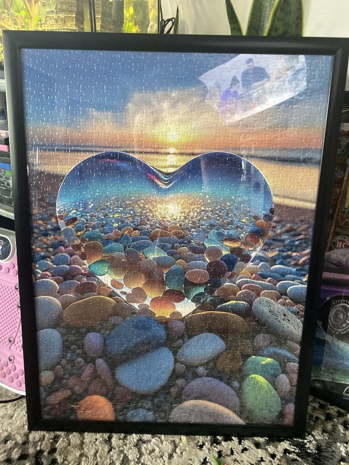 MINIWAN 1000 Piece Jigsaw Puzzles for Adults & Seniors - 3D Quilled Paper Art Flower Puzzle, 27.5x19.7 Adult Puzzle with Letters on Back & Reference Poster, Hard Color Challenge for Stress Relief customer photo 2