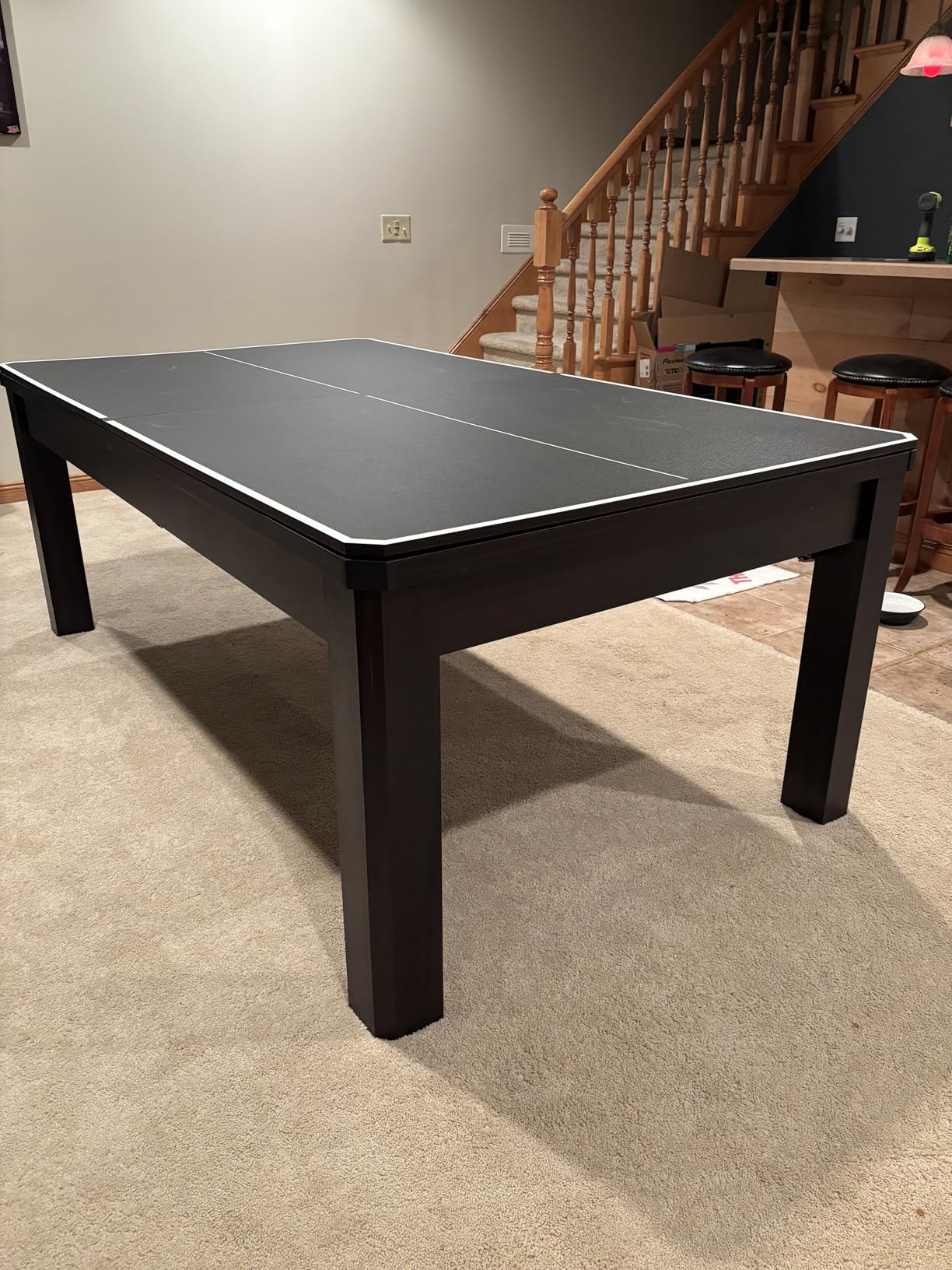 GoSports 3 in 1 Pool, Dining, & Table Tennis Combo Table and Storage Benches - 7 ft or 8 ft - Convertible Billiards and Table Tennis with Accessories customer photo 2