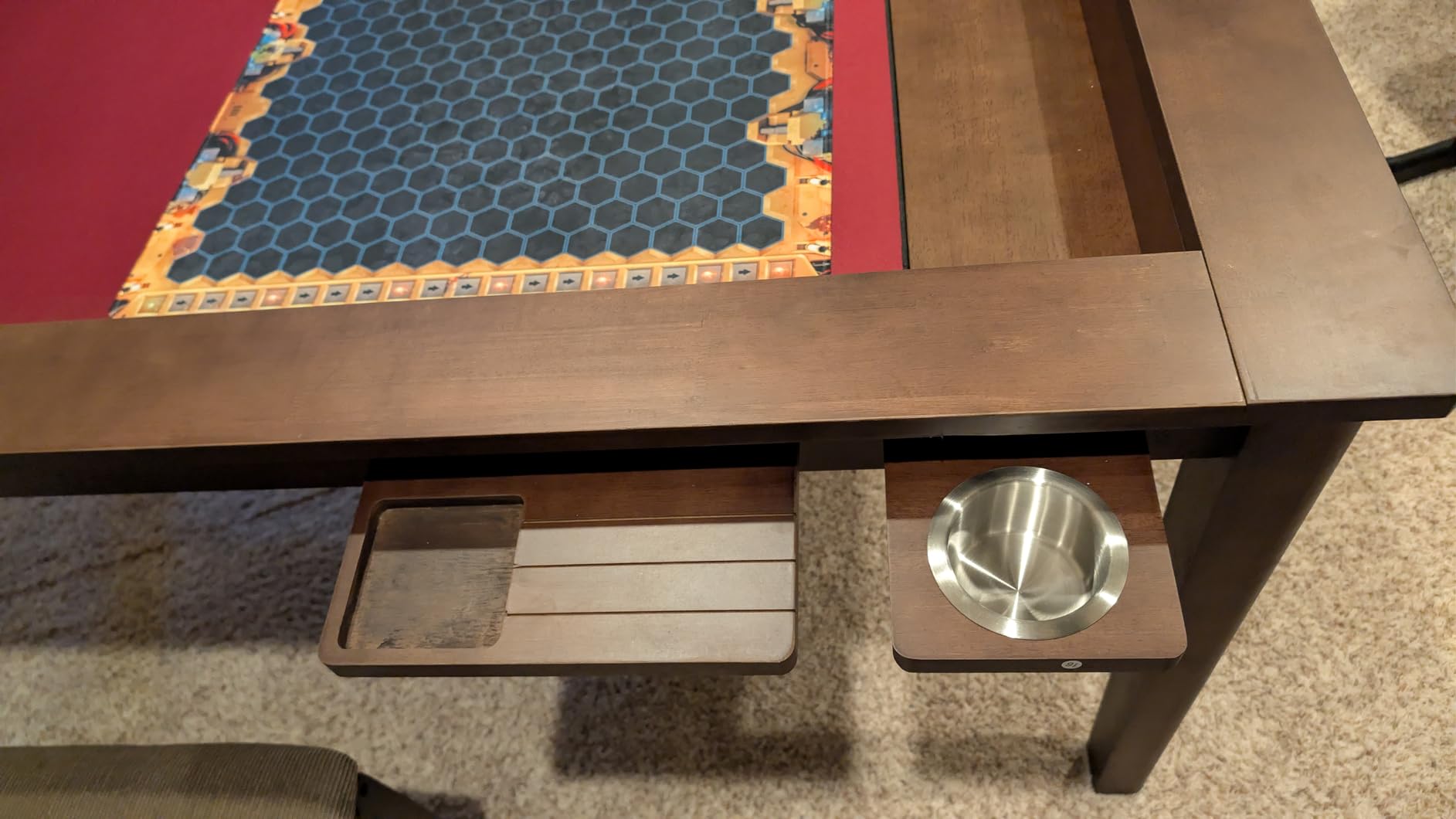 Coperat Solid Wood Board Game Table for 4-6 Players,Dining/Gaming Table w/ 54
