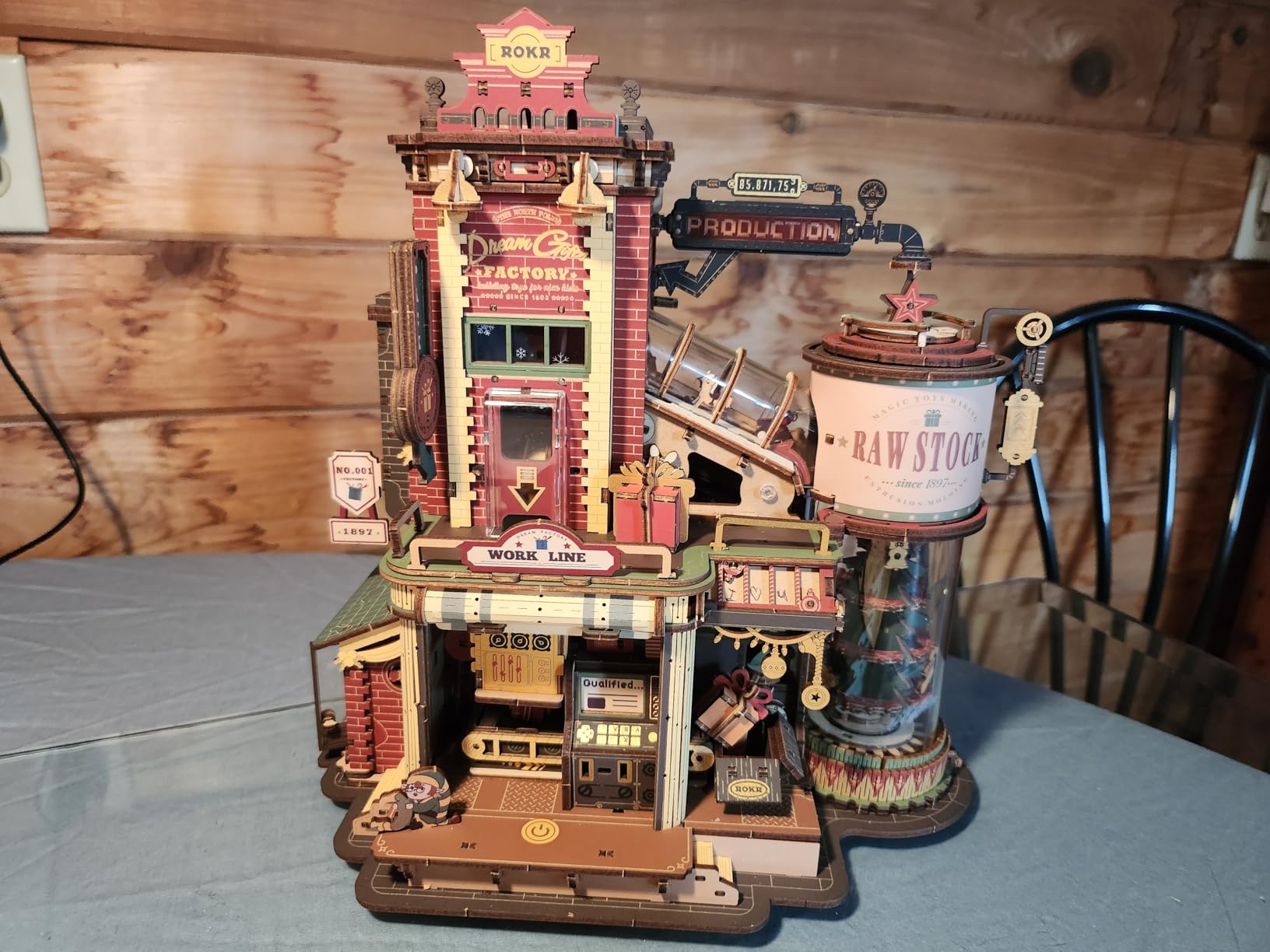 3D Wooden Puzzle for Adult - Gift Factory Mechanical Model Kit with Music & Lights, 449pcs Adult Wooden Puzzles, DIY Building Puzzle for Adults customer photo 1