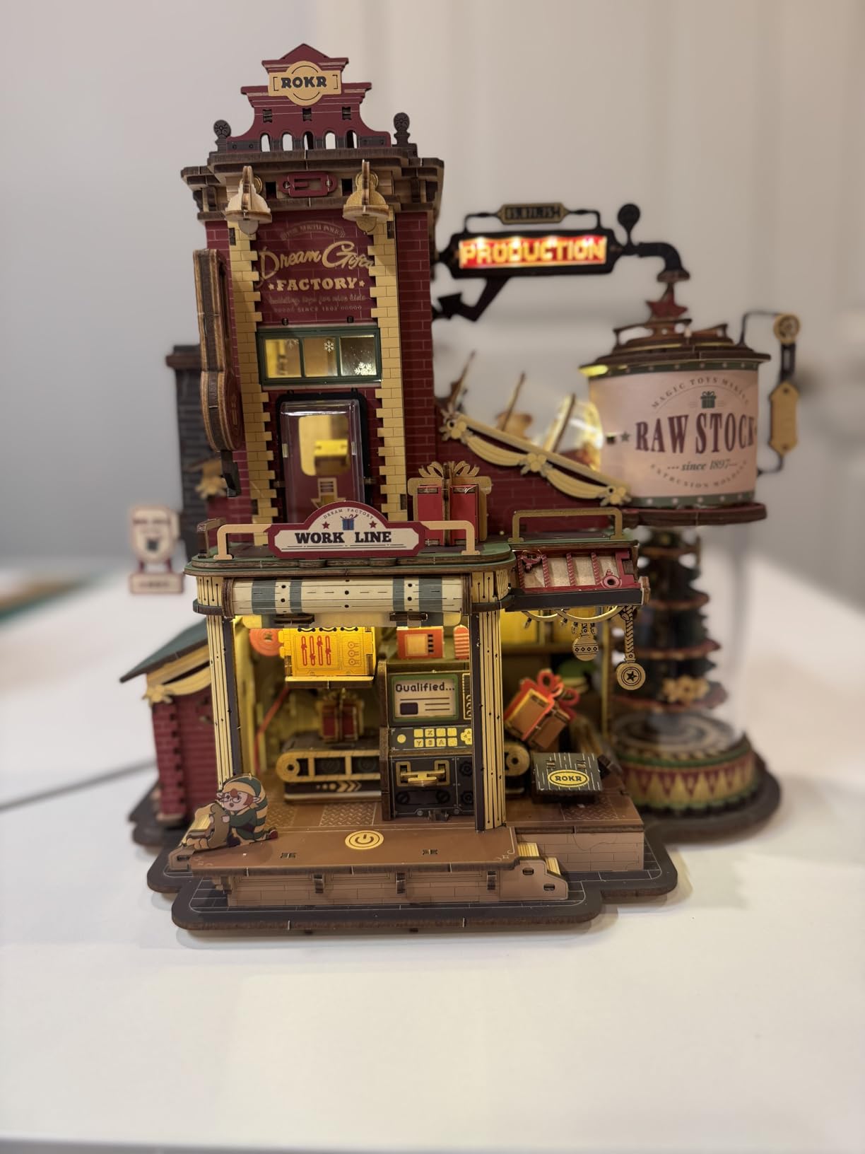 3D Wooden Puzzle for Adult - Gift Factory Mechanical Model Kit with Music & Lights, 449pcs Adult Wooden Puzzles, DIY Building Puzzle for Adults customer photo 2