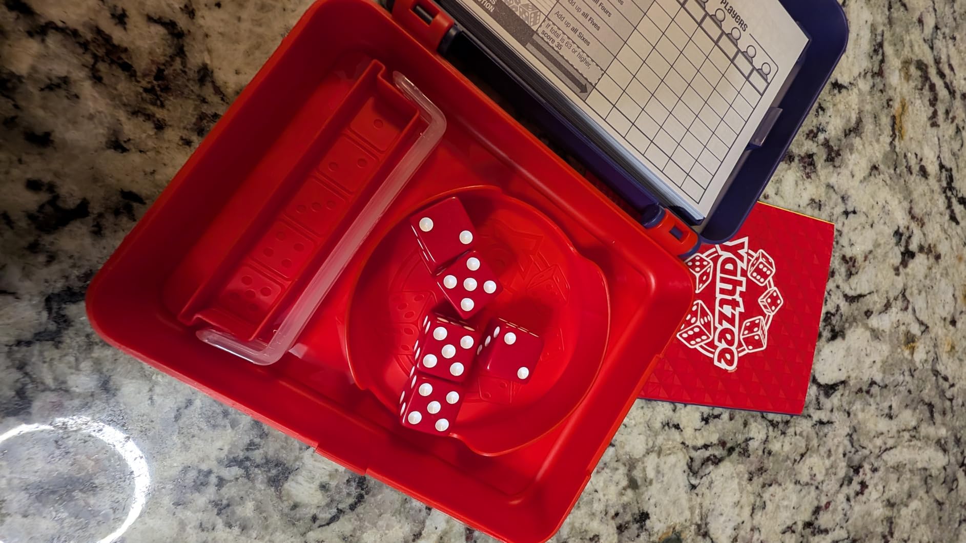 Hasbro Gaming Yahtzee Dice Game | with Collapsible Cup & Storage Case | Fun Family Games for Kids, Teens, Adults | 30 Mins. | 2 or More Players | Ages 8+ customer photo 2