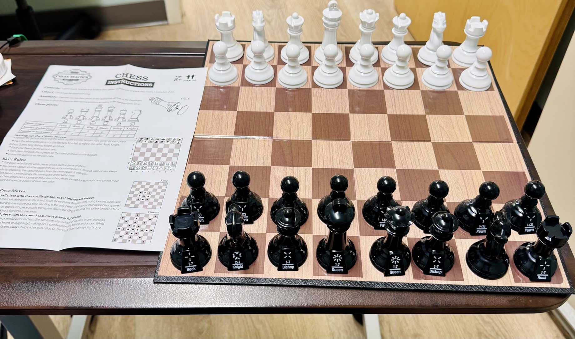 Elbow Room Games Chess Teacher Set - Educational Chess Board with Movement Indicators, Perfect for Beginners and All Skill Levels, Ideal for Family Game Nights and Learning Strategy customer photo 1