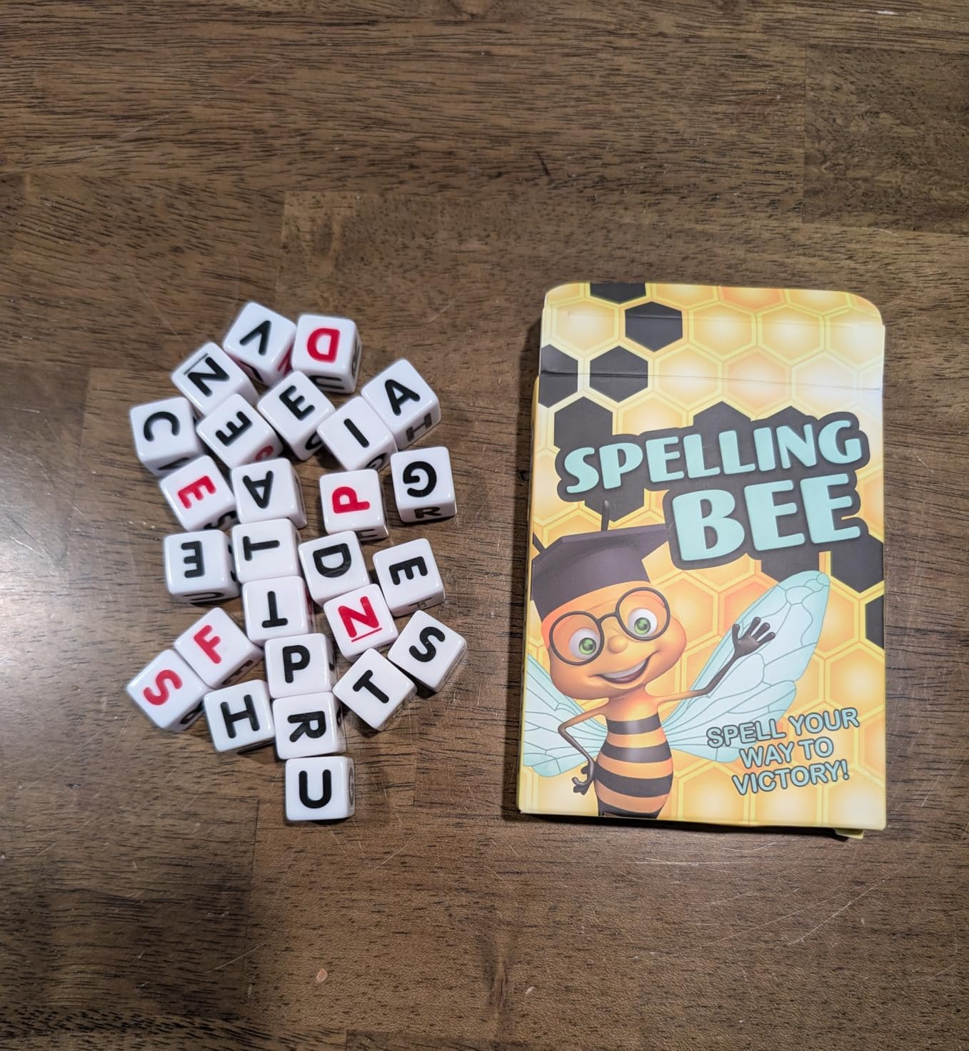 TDC Games Spelling Bee - Letter Dice Word Game for Kids and Adults, 26 Alphabet Dice, Fast-Paced Educational Travel Game, 2-8 Players Ages 6+, Vocabulary Builder for Family, School, and Classroom customer photo 2