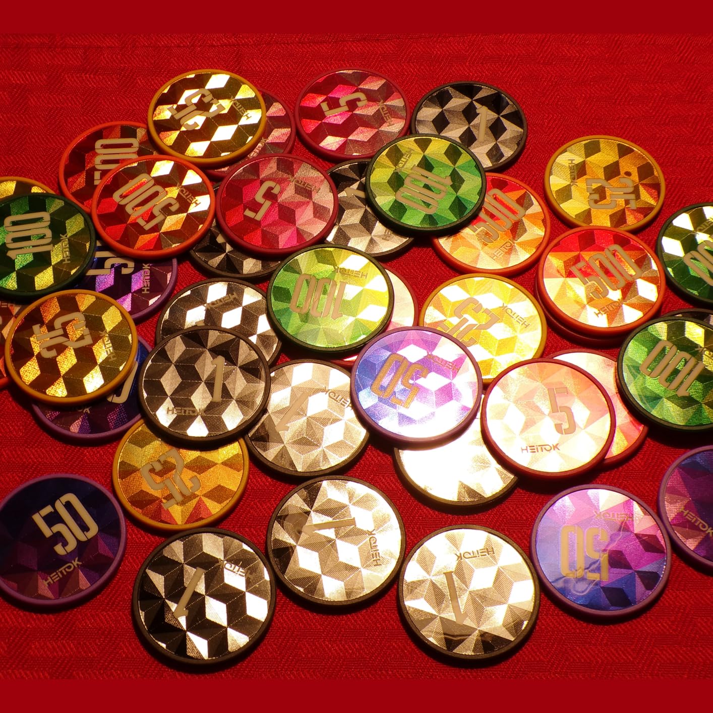 HEITOK 1000 Piece Poker Chip Set - 11.5g Heavyweight Numbered Chips with Aluminum Case, Professional Casino Grade Texas Holden Gaming Kit with Metal Dealer Button and Playing Cards for Large Parties customer photo 1