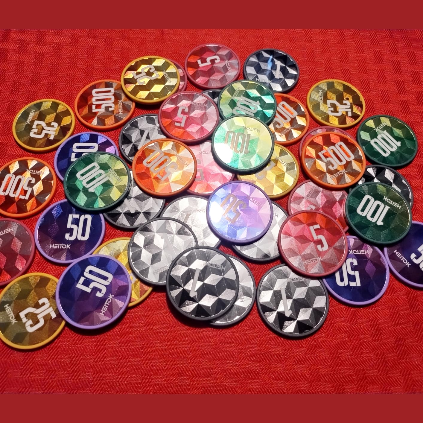 HEITOK 1000 Piece Poker Chip Set - 11.5g Heavyweight Numbered Chips with Aluminum Case, Professional Casino Grade Texas Holden Gaming Kit with Metal Dealer Button and Playing Cards for Large Parties customer photo 2