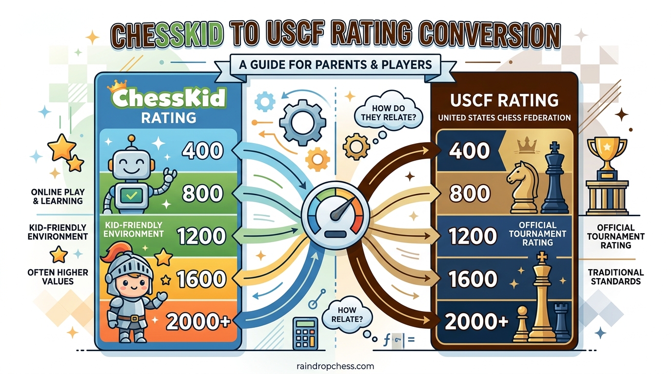 How to Convert a ChessKid Rating to a USCF Rating