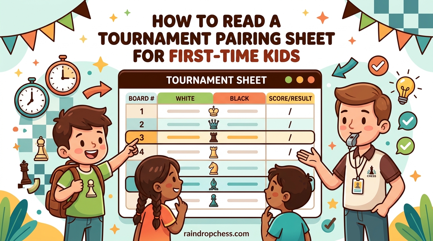 How to Read a Tournament Pairing Sheet for First-Time Kids