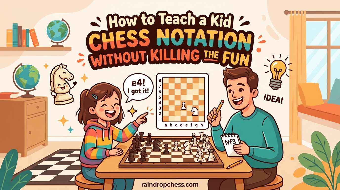 How to Teach a Kid Chess Notation Without Killing the Fun