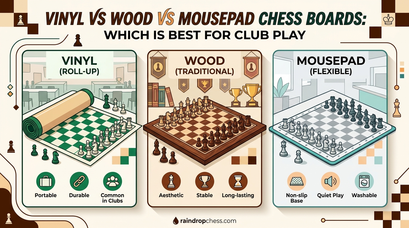 Vinyl vs Wood vs Mousepad Chess Boards Which Is Best for Club Play