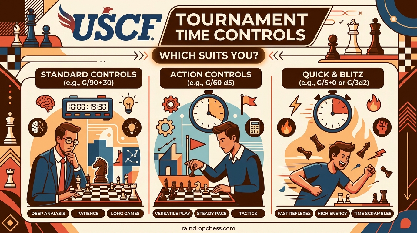 What Time Controls Are Used at USCF Tournaments and Which Suits You