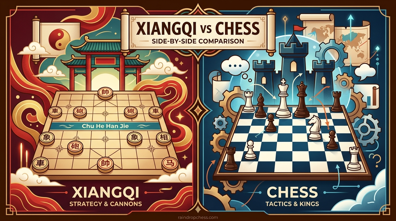 Xiangqi vs Chess Side-by-Side Comparison
