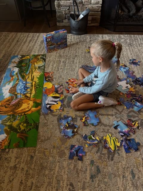 Melissa & Doug Underwater Ocean Floor Puzzle, 48 pc Jumbo Jigsaw Puzzle, Educational Screen Free Activity for Toddler, Preschoolers and Kids Ages 3+ (2 x 3 Feet) - FSC Certified customer photo 2