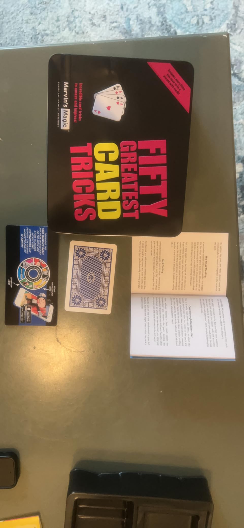 Marvin's Magic - Fifty Greatest Card Tricks Set - Children & Adults Magic Card Deck - Includes Card Illusions, Close up and Mind Reading Tricks - Comes in Gift Set Tin - Suitable for +8 customer photo 2