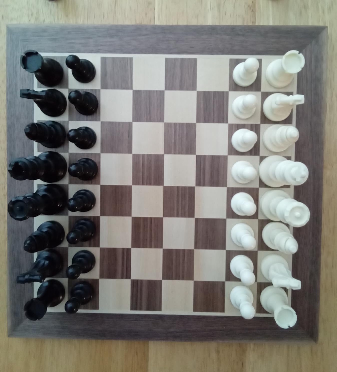 WE Games Classic Walnut Wooden Chess Board Only 14.75 inches, Large Chess Board for Adults, Wood Veneer Chessboard, 1.5 inch Squares customer photo 1