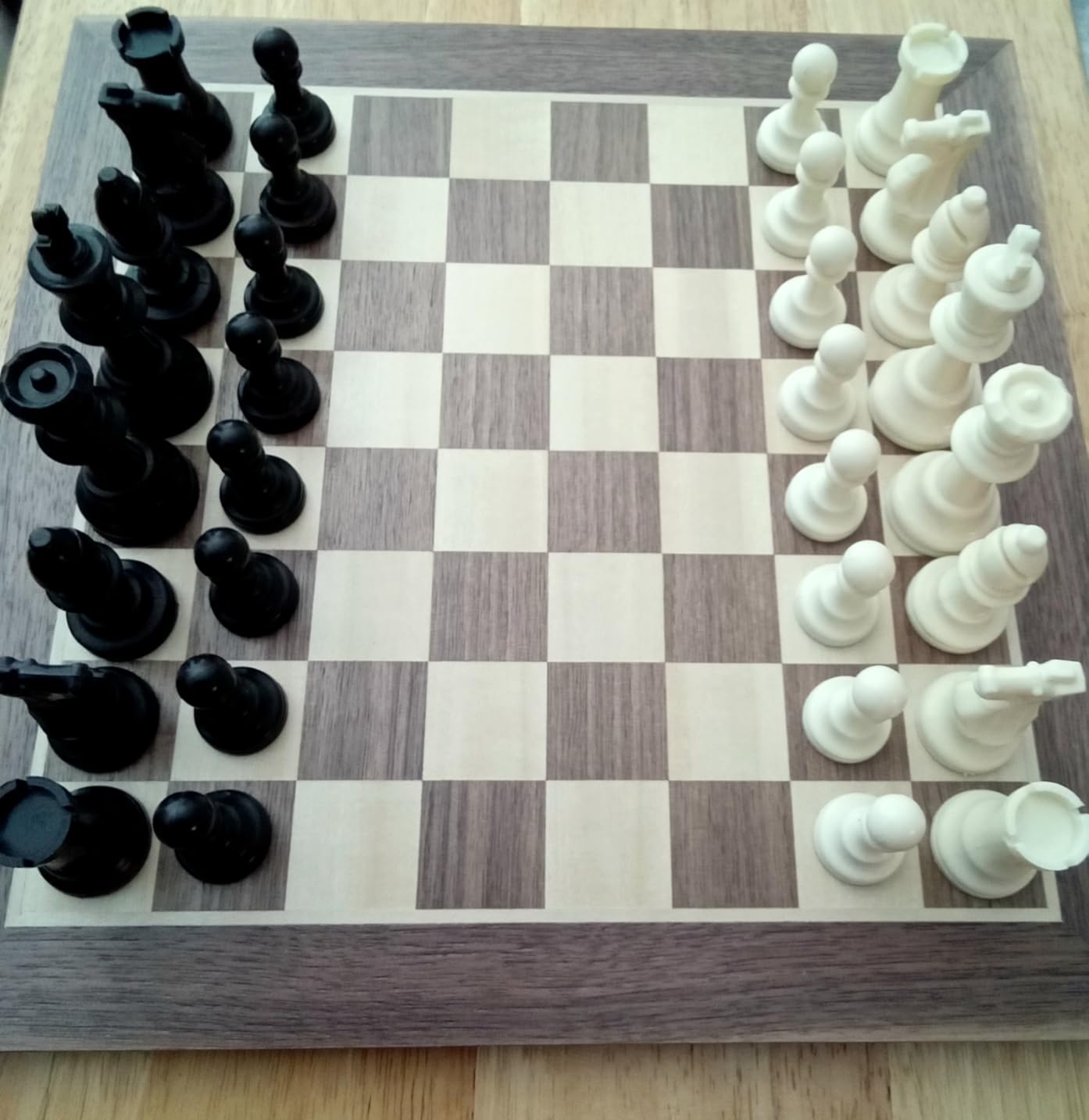 WE Games Classic Walnut Wooden Chess Board Only 14.75 inches, Large Chess Board for Adults, Wood Veneer Chessboard, 1.5 inch Squares customer photo 2