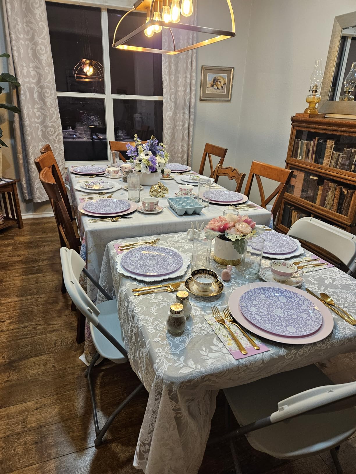 Office Star Resin 5-Piece Folding Square Table and Chair Set, Light Grey customer photo 1