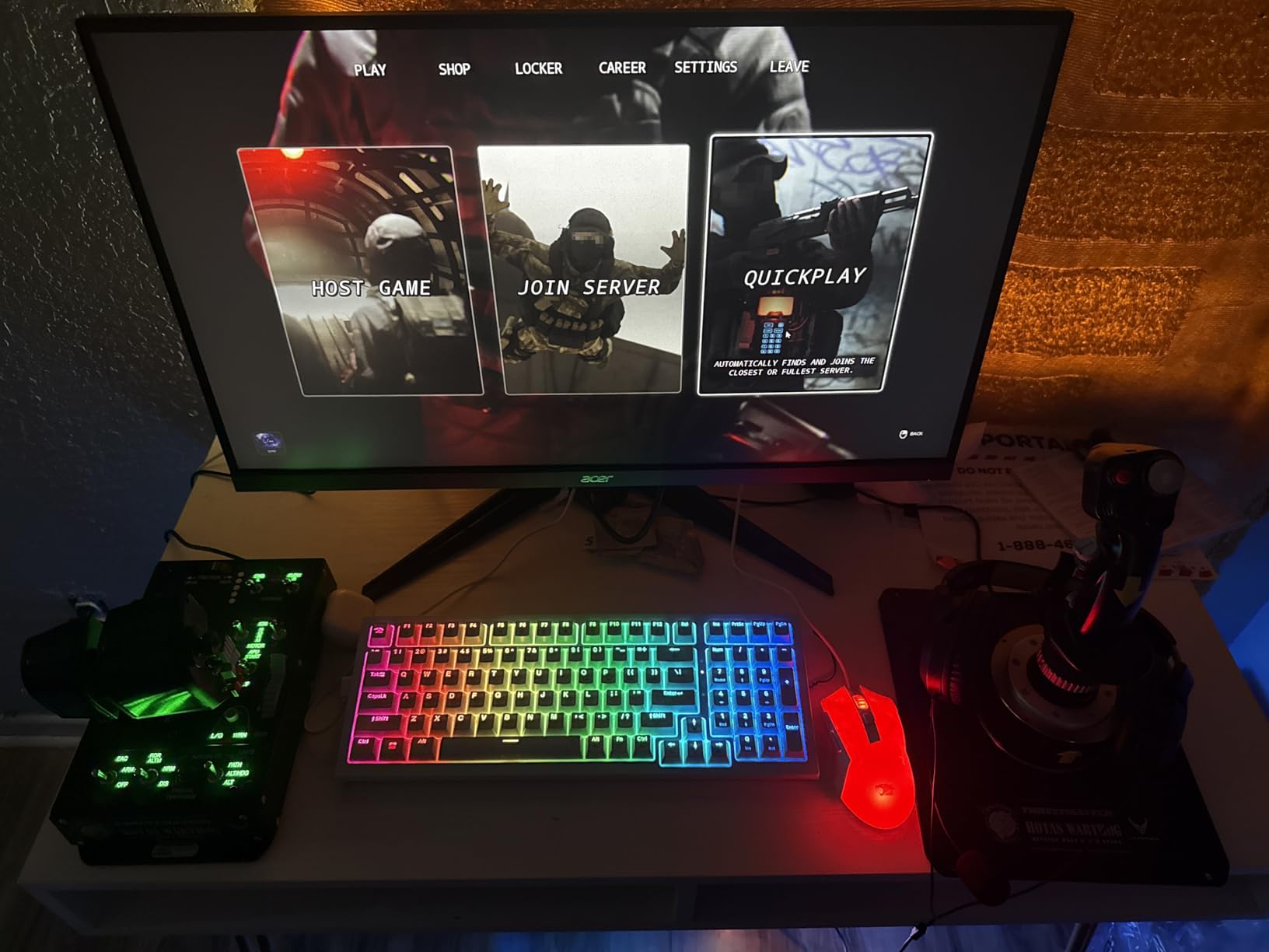 Thrustmaster HOTAS Warthog Flight Stick and Throttle - Metal Dual Throttle System, Official Replica of the U.S Air Force A-10C Aircraft Controls, Precision Flight Simulator Controller for PC customer photo 2