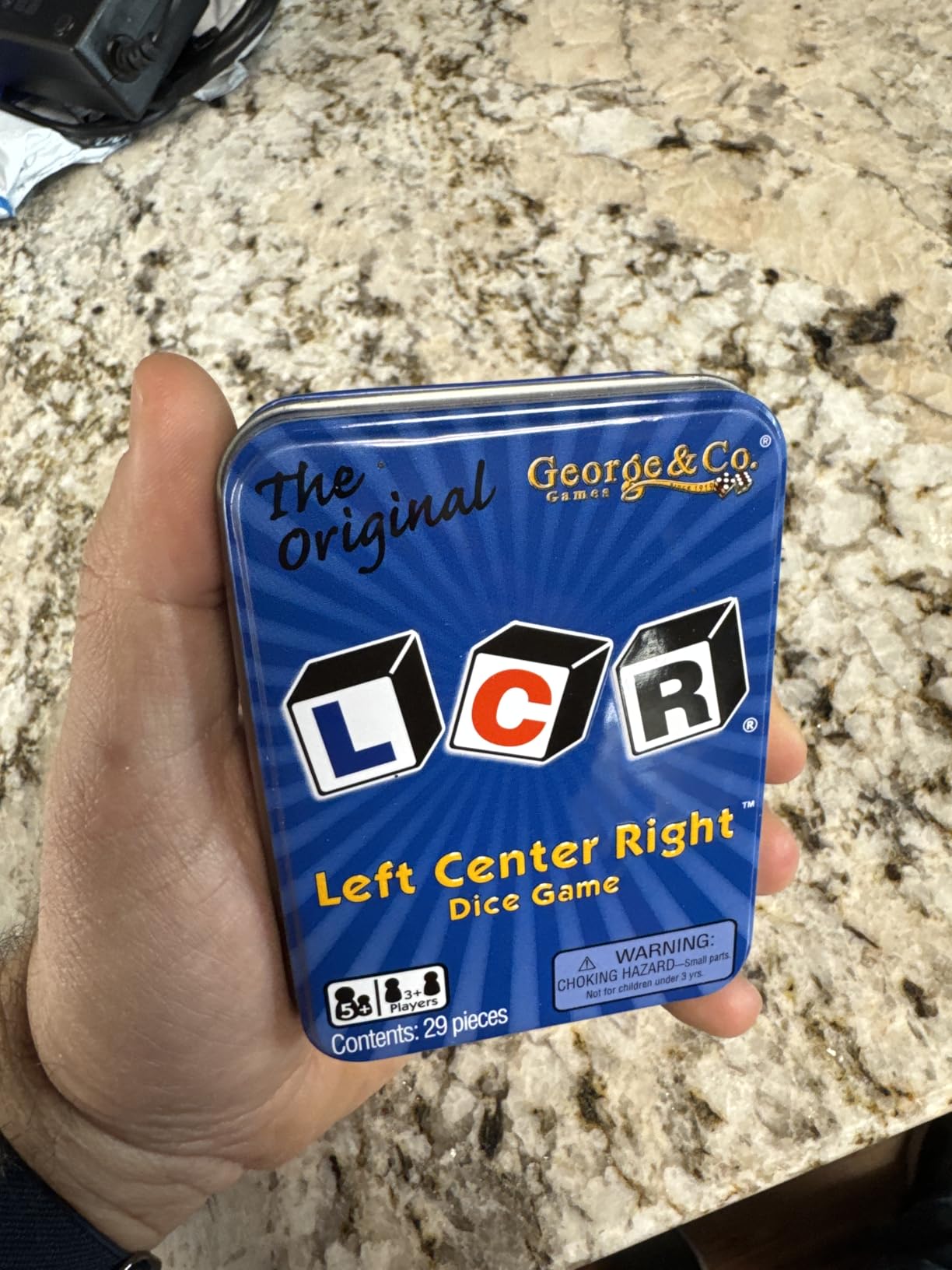 LCR® Left Center Right™ Dice Game - Blue Tin customer photo 1