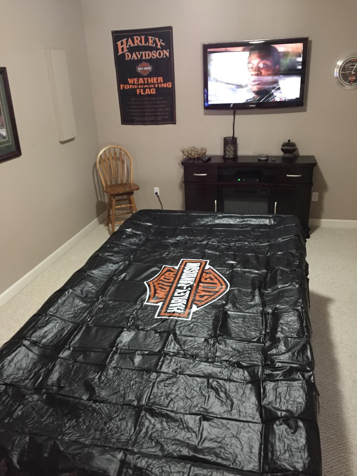 Harley-Davidson 8ft Black Vinyl Pool Table Cover HDL-11160 customer photo 2