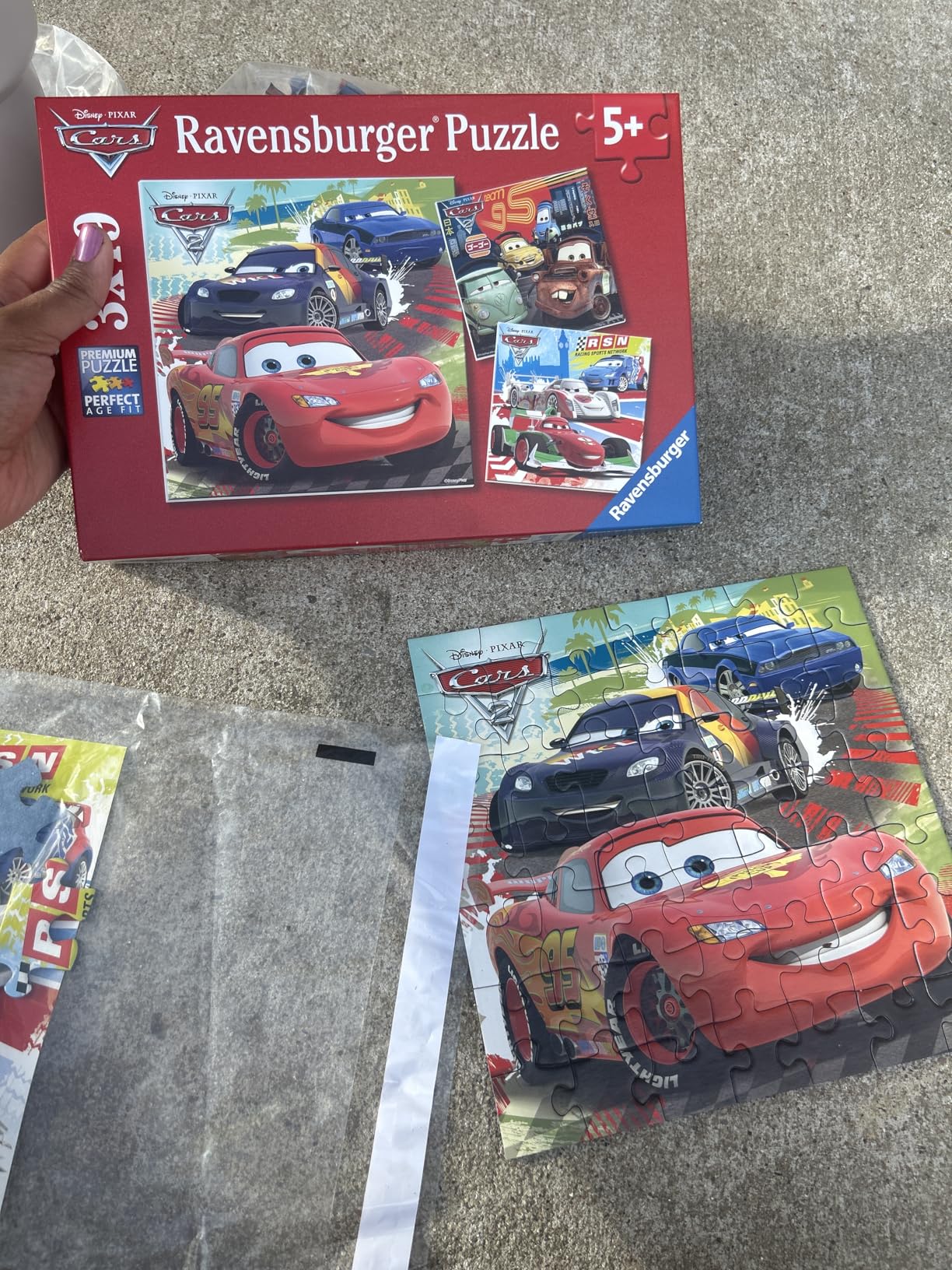 Ravensburger - Disney Cars: Worldwide Racing Fun - 49 Piece Jigsaw Puzzle 3 Pack Set - Children Age 5+ customer photo 1
