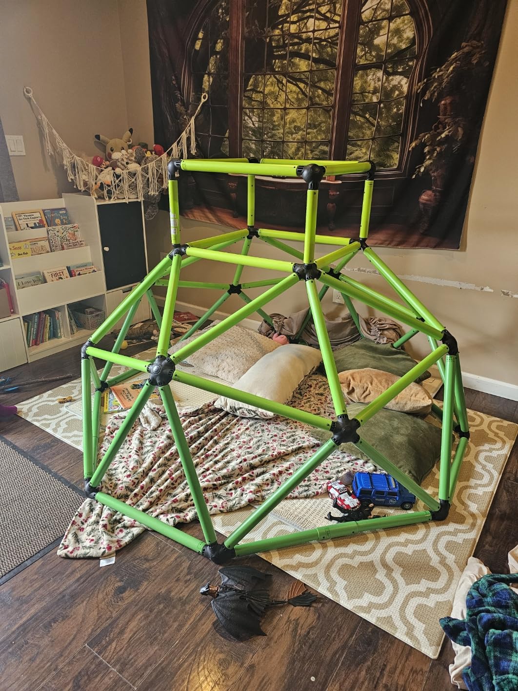 Eezy Peezy Climber with Top - Active Indoor Outdoor Play Set Climbing Dome Equipment Toys - Fun for Kids Ages 3 to 6 Years Old, Green and Blue customer photo 2