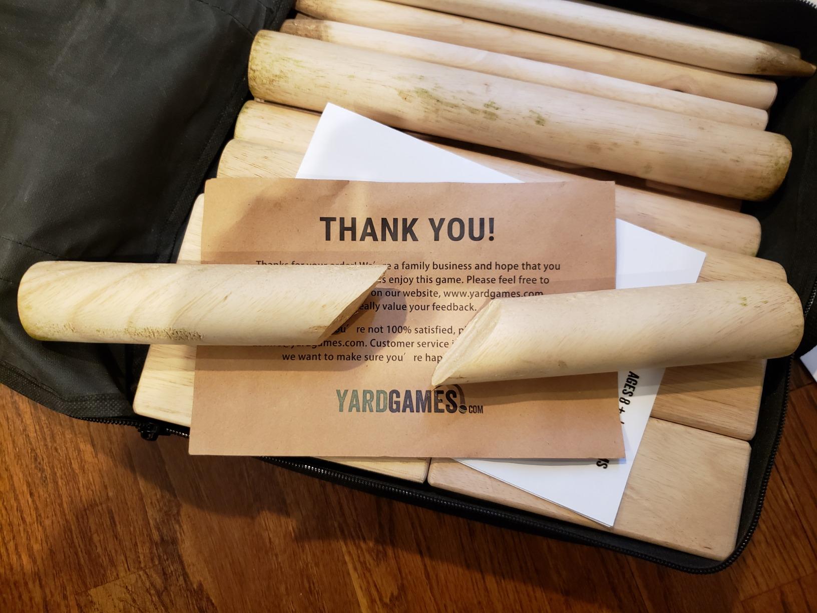 Yard Games Kubb Premium Size Outdoor Tossing Game with Carrying Case, Instructions, and Boundary Marker customer photo 2
