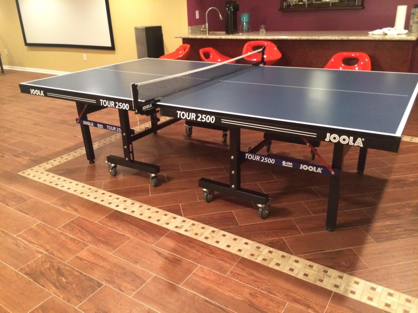 JOOLA Tour Indoor Ping Pong Table with Quick Clamp Table Tennis Net - 10 Minute Assembly - Foldable Indoor Surface with Single Player Playback Mode - Competition Grade MDF Top customer photo 1