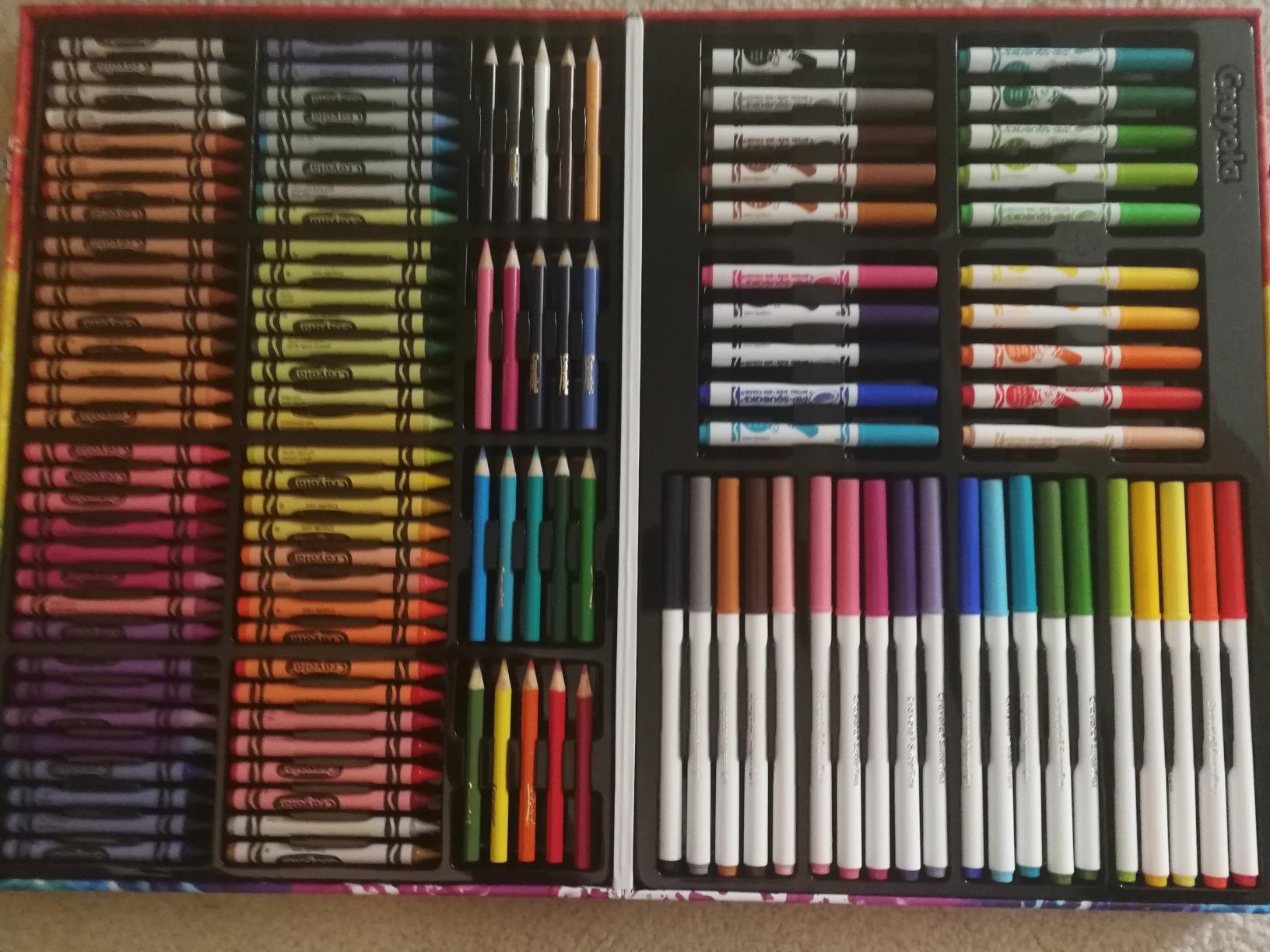 Crayola Inspiration Art Case Coloring Set, 140pc Space Theme - Art Kit for Kids, Crayons, Markers, Pencils, Gift for Boys & Girls, Ages 5, 6, 7, 8 customer photo 1