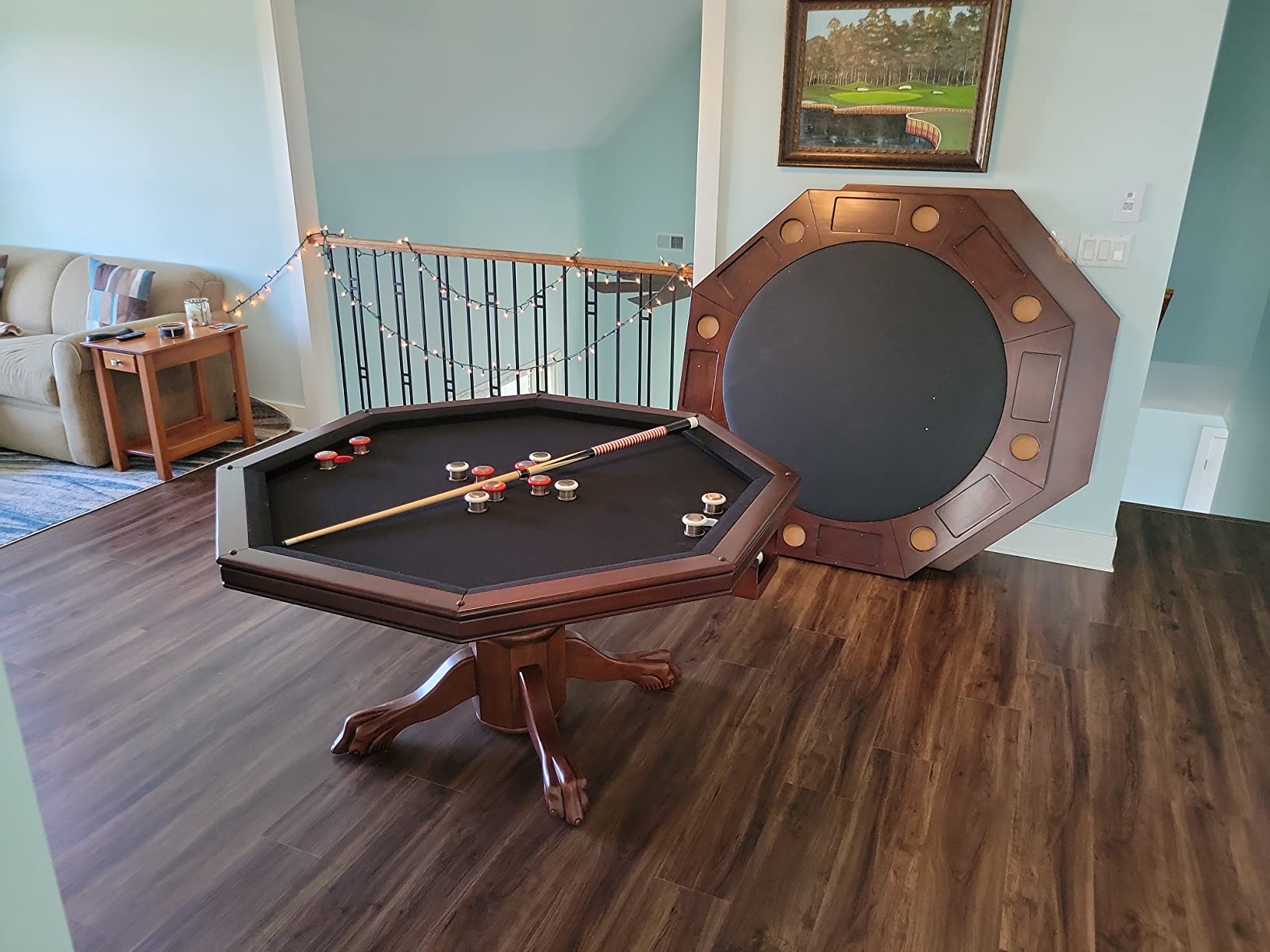 Combination 3 in 1 Poker/Game Table (Mahogany Finish) customer photo 3