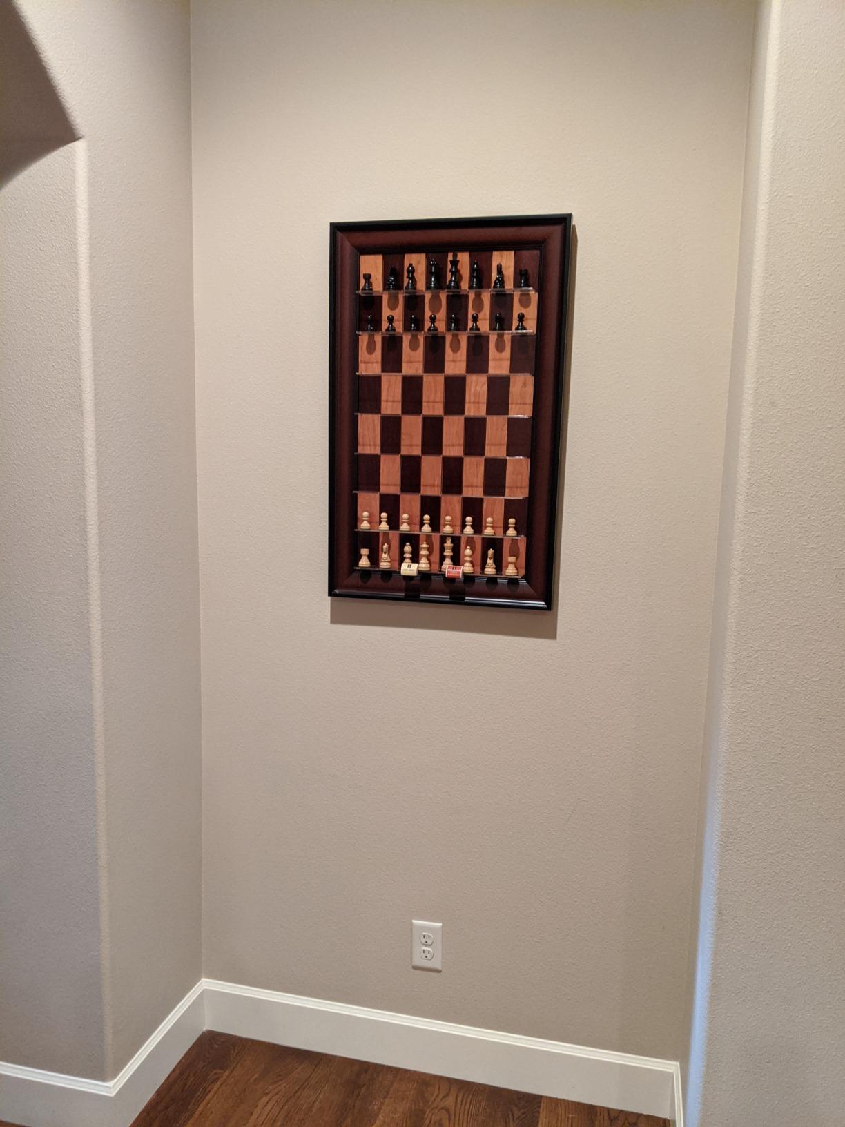 Basic Chess Pieces on Red Cherry Straight Up Chess Set with Red Accent Frame customer photo 1