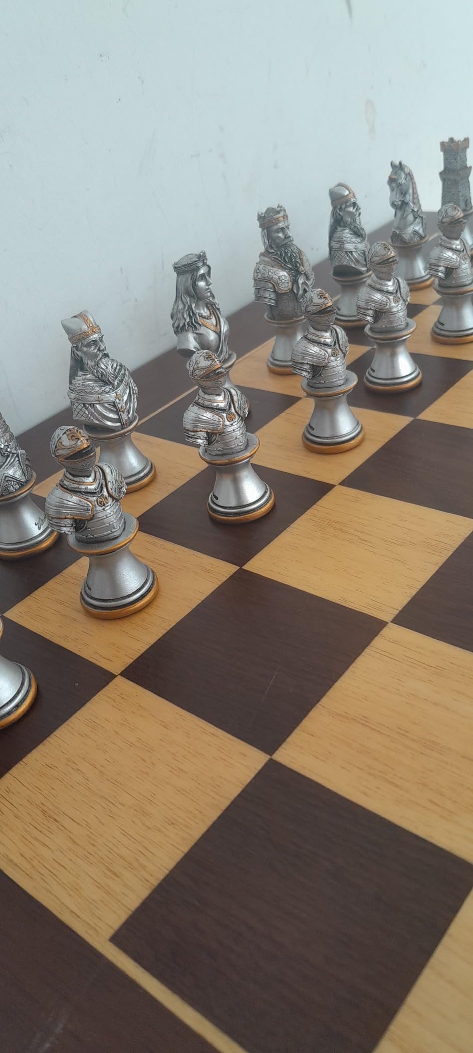 Medieval Times Crusades RED & Blue Maltese Knight Set of Chess Men Pieces Hand Painted - NO Board customer photo 1