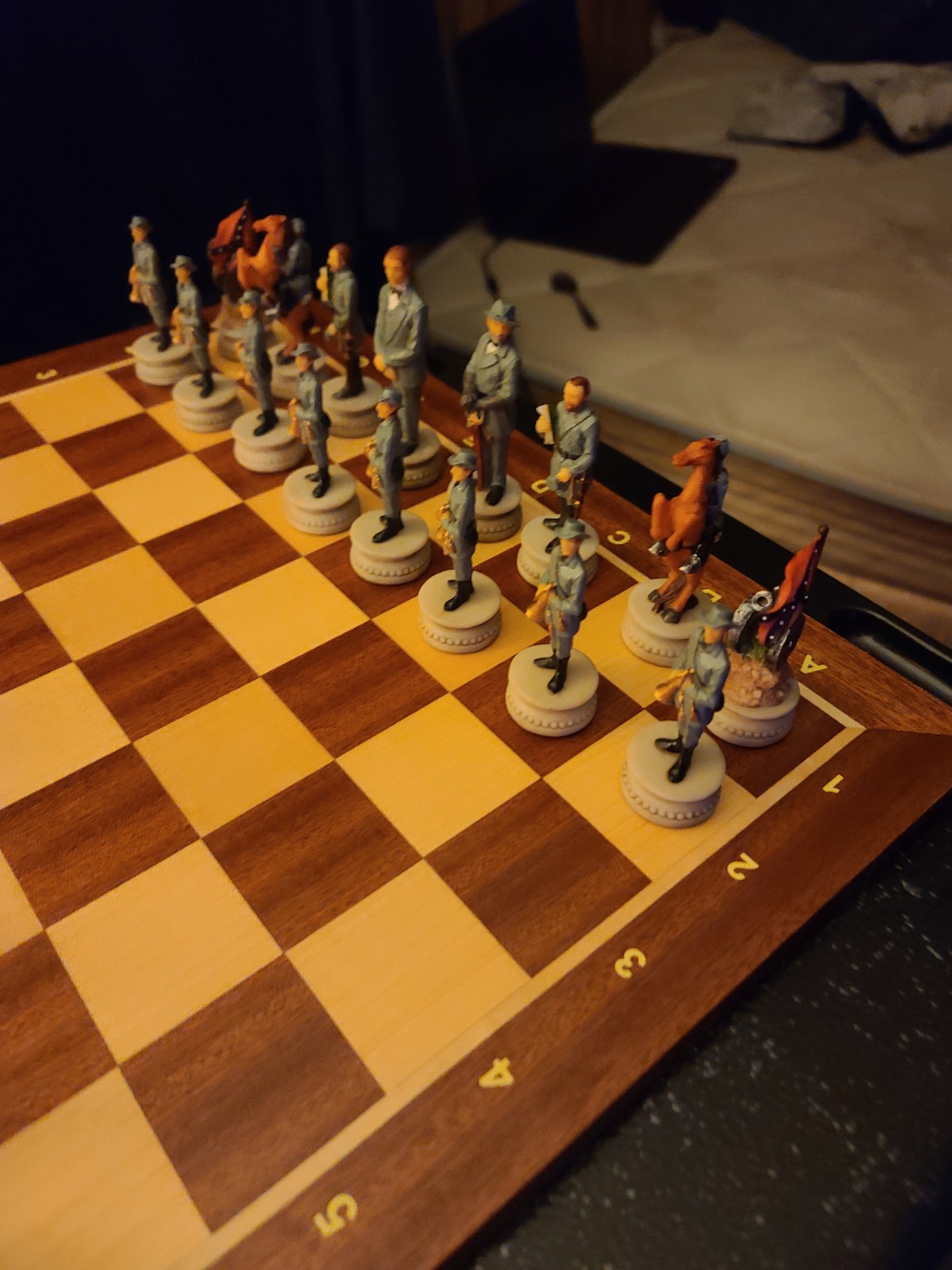 World War 2 WW2 Set of Chess Men Pieces Hand Painted - NO Board customer photo 1