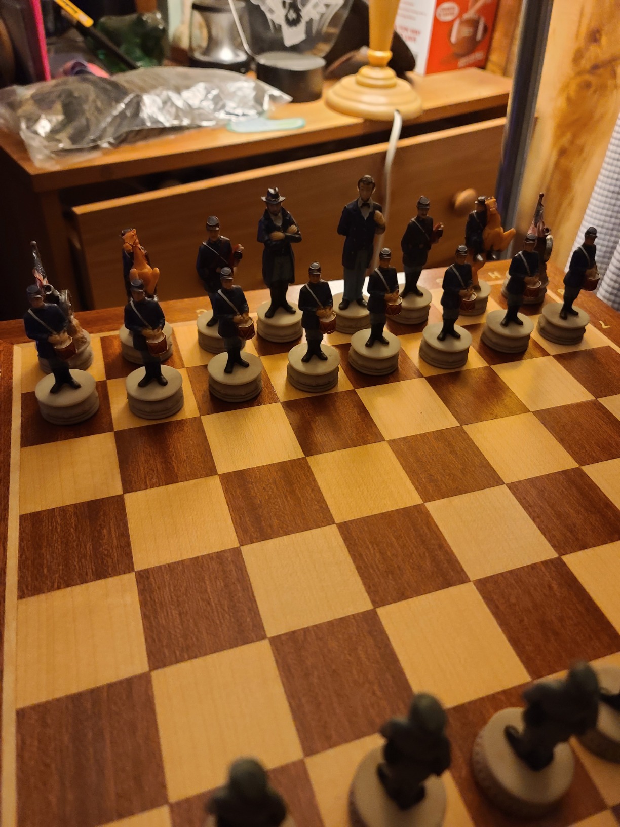 World War 2 WW2 Set of Chess Men Pieces Hand Painted - NO Board customer photo 2