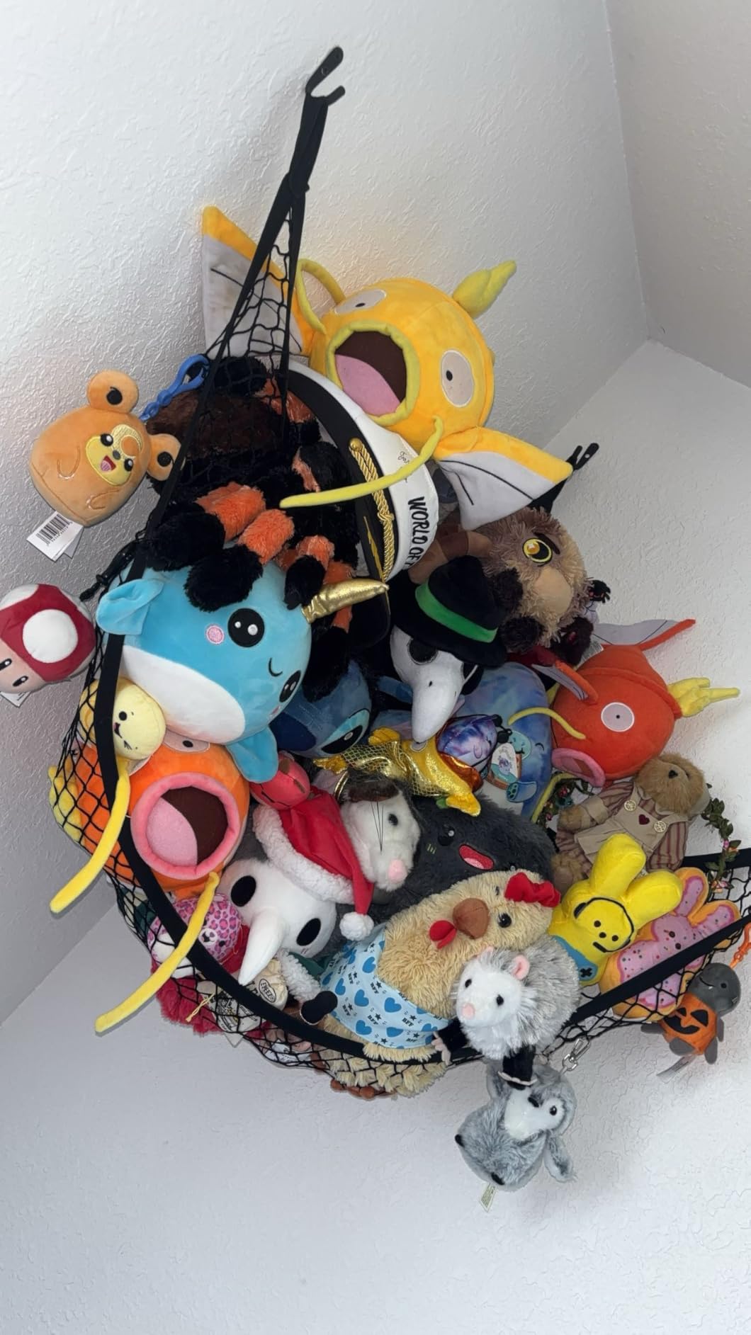 Stuffed Animal Hammock 2 Pack | Corner Stuffed Animal Storage & Plushie Net | Toy Hammock for Stuffed Animals | Holds 12lbs | Easy Hang, All Hardware Included | White Bedroom Decor | by Lilly's Love customer photo 1