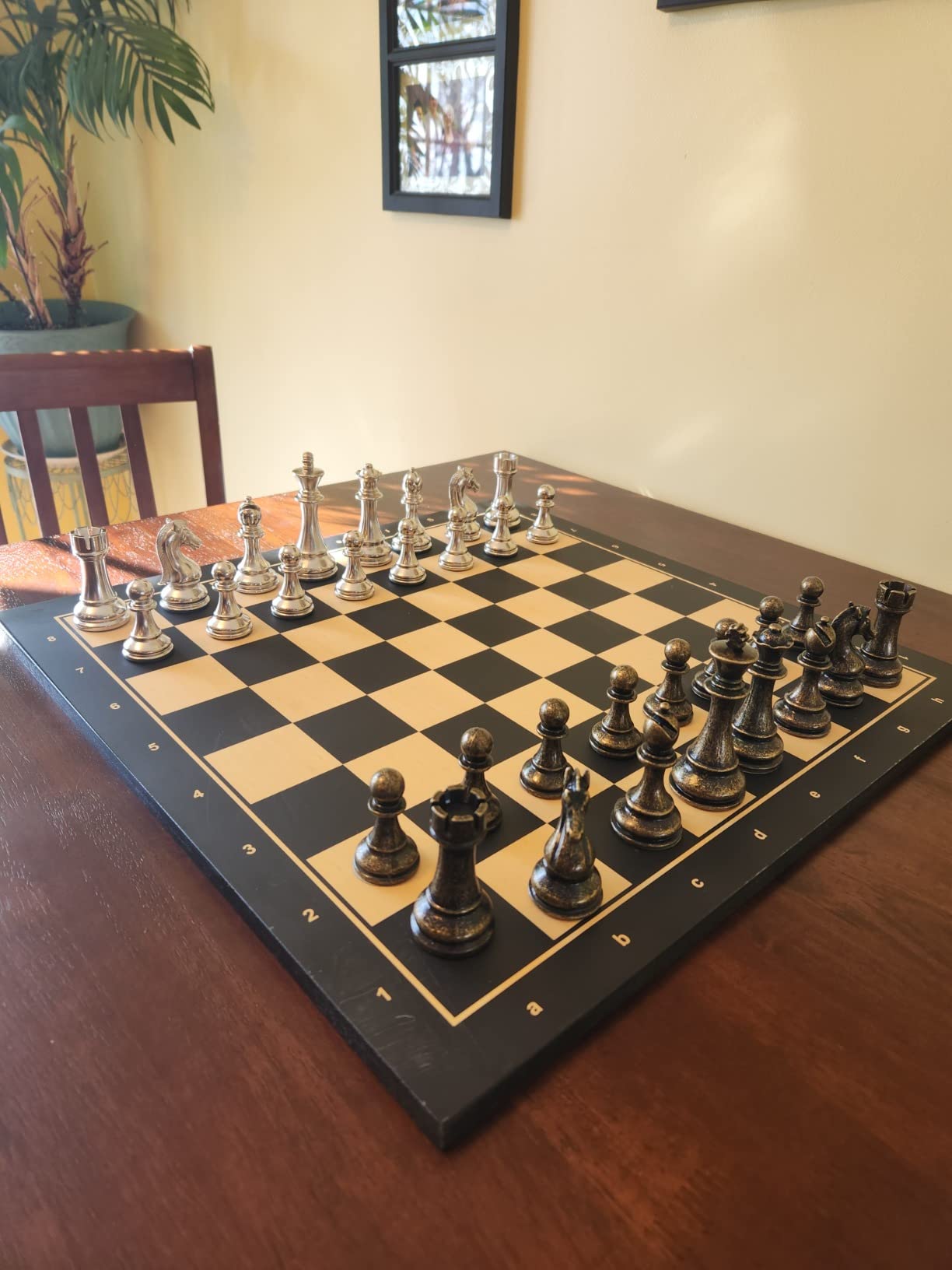 Jupiter Silver and Bronze Metal Chess Pieces with 4 Inch King and Extra Queens, Pieces Only, No Board customer photo 1