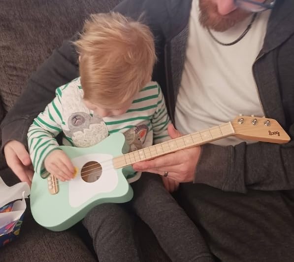 Loog Mini Acoustic kids Guitar for Beginners 3-strings Ages 3+ Learning app and lessons included customer photo 1