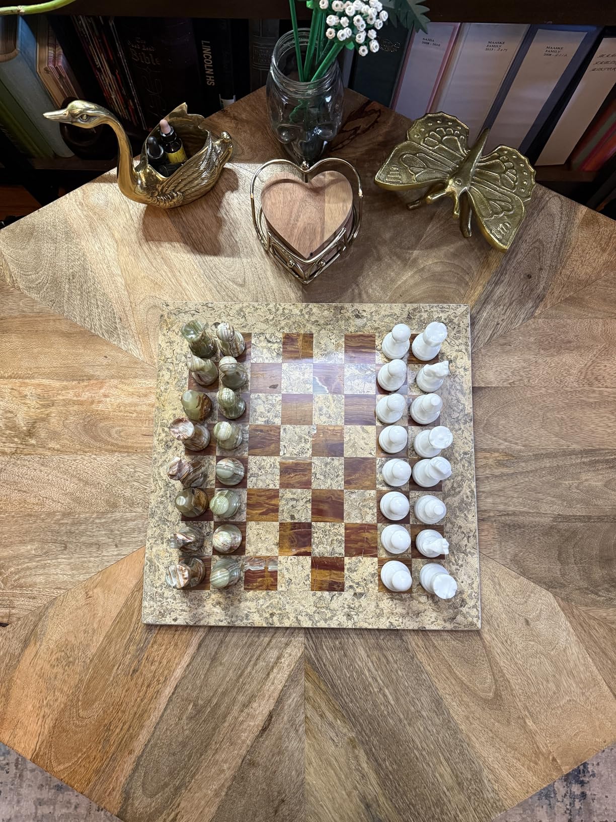 RADICALn 15 Inches Handmade Marble Black and White Chess Board customer photo 2
