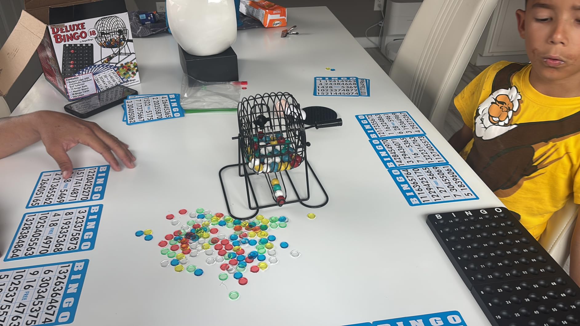 Regal Games Deluxe Bingo Game Set with Cage, Board, Balls, 18 Cards, and Chips customer photo 1
