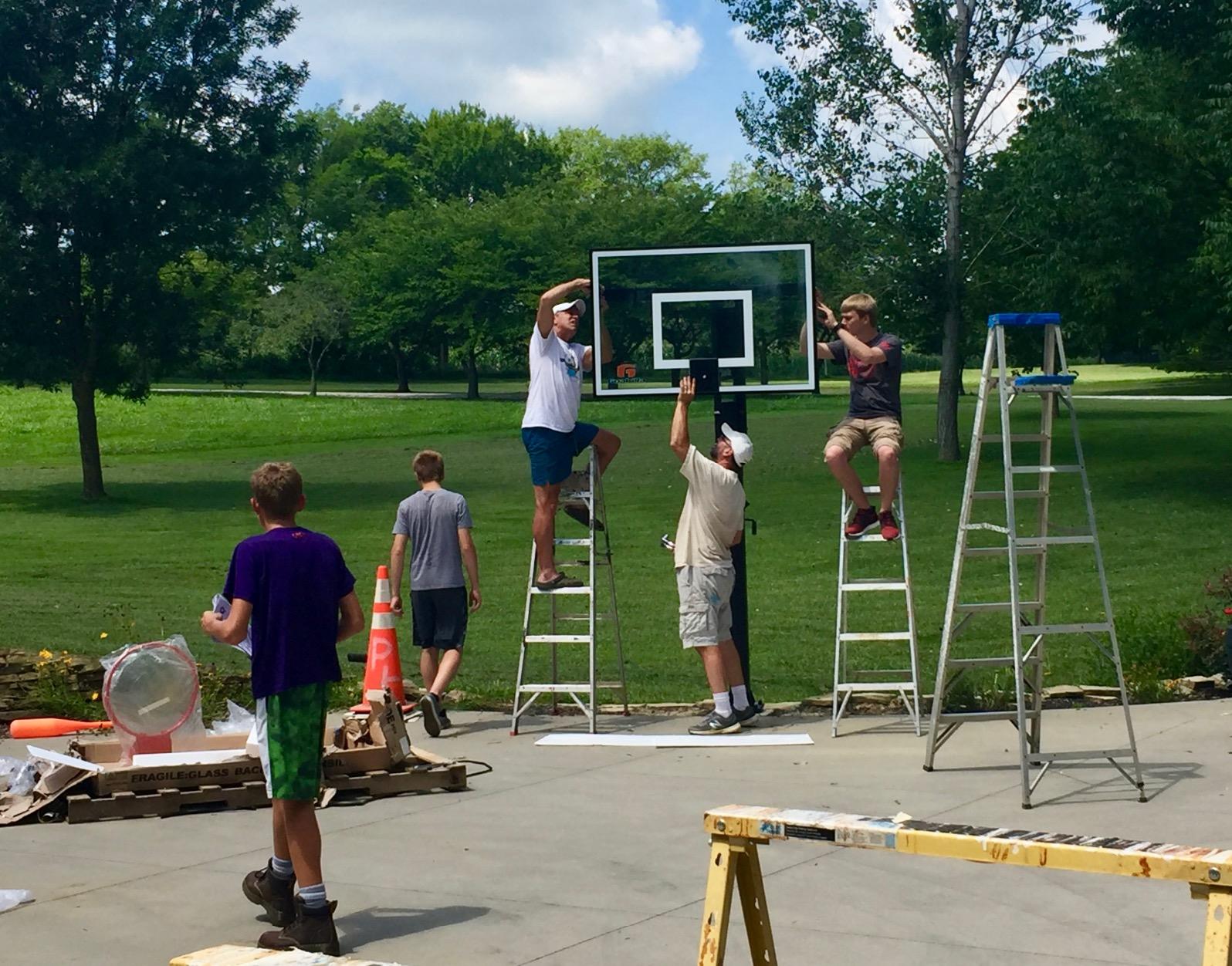 Goalrilla Basketball Hoops with Tempered Glass Basketball Goal Backboard, Black Anodized Frame, and In-ground Anchor System (CV72) customer photo 2