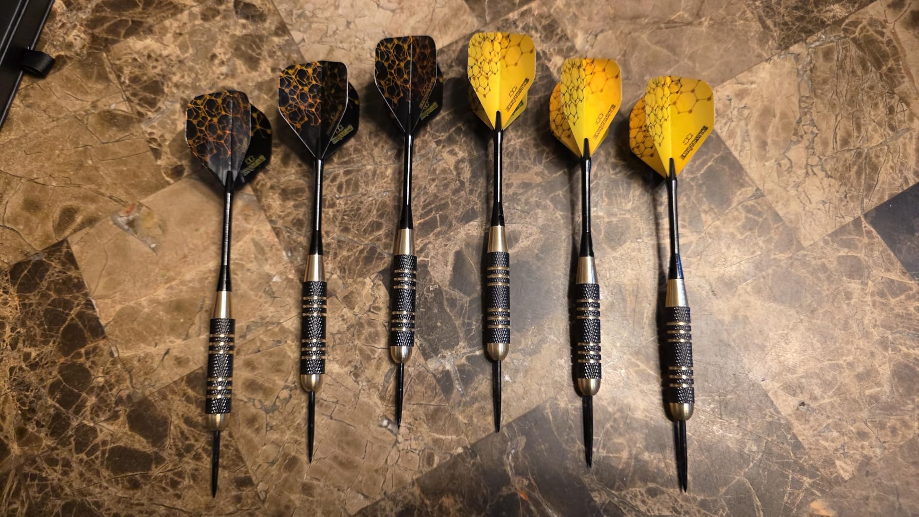 CC-Exquisite Premium Steel Tip Darts Set - Professional Darts, Brass Barrels, Metal Tip Darts, Extra Flights, 12 Aluminum Shafts, O-Rings, Dart Tool, Dart Sharpener, Case customer photo 2